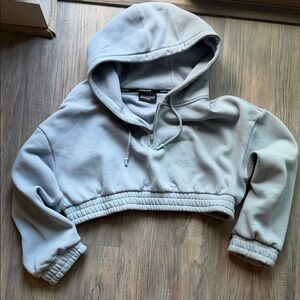 Alphalete Cropped Hoodie in Light Blue